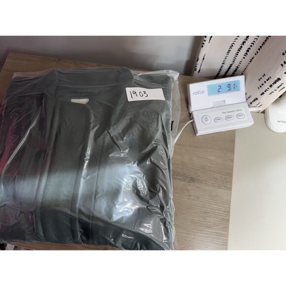 J Jill Womens Mock Neck Zip Front Coat M Green Utility Military Chore Jacket - Picture 11 of 11